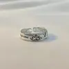 Anillo de pareja de cachorros con diseño de fuegos artificiales lindo, para hombres y mujeres, nuevo, nicho, ins, diseño abierto pintado a mano, anillo, venta al por mayor