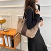2022 Senmeng Bolso de Hombro Grande Retro para Mujer Otoño e Invierno Bolso Tote de Moda Elegante Costura Portátil Bolso de Mujer Popular