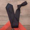 Gravata de padrão listrado marrom retrô romântico francês de 8cm para vestido formal masculino estilo Yupi Sina padrinho