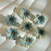 B 5.8cm Pintura al Óleo Cabeza de Flor Artificial Hecha a Mano DIY Accesorio para el Cabello Margarita Artificial Decoración para el Hogar Boda Fotografía
