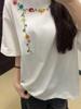 Playera de Manga Corta de Algodón Puro para Mujer Ropa de Nicho Estampada de Media Manga Top Ropa Trendy Street Jersey para Chica Gordita Verano