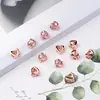 Huiyue venta caliente transfronteriza pulsera de moda con forma de corazón hueco para mujer, corazón con cuentas, colgante brillante de oro rosa