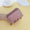 2026 Nueva Moda Versátil Cartera Plegable Tipo Acordeón con Patrón de Cocodrilo, Compacta y Sencilla de Color Sólido con Múltiples Ranuras para Tarjetas, Cartera para Monedas
