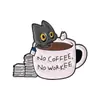 Insignia de Metal Humorística para el Lugar de Trabajo con Cita de Animal "Trabaja Hasta Morir" Broche con Lema Insignia de Rana Gato