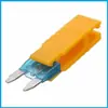 Clip de fusible de coche de pin de fábrica, accesorio de inserción de coche amarillo, material de nailon ignífugo