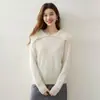Suéter de Punto para Mujer Estilo Francés con Solapas Grandes Otoño 2026 Nuevo Estilo Holgado Perezoso Top Base