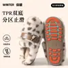 2026 Nuevas Zapatillas de Felpa de Algodón con Estampado de Leopardo para Mujer Ropa de Casa Ropa de Exterior Felpa Adicional Suela Gruesa Cálidas Antideslizantes Zapatos de Piel Zapatos