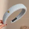 Diadema Azul Sal Marina de Caña Alta para Mujer 2026 Nuevo Estilo Uso Diario Diadema que No Aprieta Elegante Accesorio para el Cabello para Lavarse la Cara