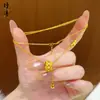 Colar e Anel de Flor Flutuante Populares do Xiaohongshu, Nova Corrente de Clavícula Versátil e Atmosférica Estilo Chinês para Mulheres, Disponível para Dropshipping