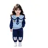 Nova Primavera e Outono Estilo Coreano Doce Estampa de Policial Coelho Moda Estilo College Roupa Versátil para Meninas