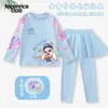 Nuevo Traje de Baño Zootopia Judy para Niñas, Dos Piezas con Mangas Largas y Pantalones Largos, Protección Solar, Secado Rápido, Conjunto de Ropa de Baño para Niñas
