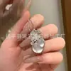 Novo Estilo Chinês Estilo Chinês Fu Lu Shuangquan Borboleta Calcedônia Roxa Pingente de Cabaça Banhado a Prata Incrustado Corrente de Clavícula de Jade de Gelo