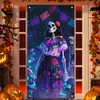 Tapiz de fondo de Halloween personalizado transfronterizo para decoración de ambiente de fiesta navideña en patio exterior, pancarta colgante 3x5