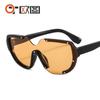 Gafas de sol de una pieza, distintivas y divertidas, de estilo hip hop, con decoración de estrellas y celebridades cibernéticas, gafas de sol modernas con personalidad callejera, gafas de moda 8721