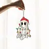Atrapasol Halloween Nuevo Producto Transfronterizo Fantasma Lindo Acrílico Fantasma 2D Decoración Colgante para Ventana de Jardín Decoración del Hogar