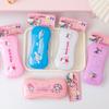 Cross-border Hot-selling HL-018 Cartoon KT Kids Creative Aço Inoxidável Talheres Portáteis Conjunto de Duas Peças Garfo Colher