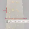 Ribete de encaje bordado soluble en agua de algodón color blanco roto de 14 cm de ancho, accesorio decorativo para vestidos de niños y faldas Hanfu