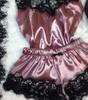 Lingerie Sexy de Comércio Exterior Europeu e Americano Renda Popular Transparente Suspensório Pijama Conjunto de Roupa de Casa Duas Peças Atacado Dropshipping