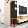 Suporte de Caixa de Som, Tripé de Áudio, Base Amortecedora, Suporte de Caixa para Estante, Bandeja, Contorno de Ferro, Metálico de Chão, Dobrável