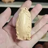 Talla en Madera de Tuyo del Taihang de Col y Riqueza Pieza de Mano, Pieza de Juguete Portátil Tallada en Madera Maciza, Colgante de Regalo