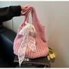 Moda Primavera Transfronteiriça Nova Bolsa de Mão Feminina Tecida 2026 Design de Nicho Bolsa de Ombro Estilosa Bolsa Tote