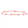 Pulseira de Corda Trançada Colorida com Estrela Dourada Estilo Nicho Joia Acessório Versátil Unissex Escolha da Moda