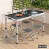 Mesa de Exterior Portátil Liga de Alumínio Dobrável Mesa de Jantar Dobrável Mesas e Cadeiras Piquenique Mesa Pequena Mesa de Feira Redonda Metabo