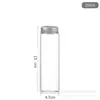 Botella de Vidrio de 47 mm de Diámetro con Múltiples Capacidades y Tapa de Aluminio Plateada, Botella de Vidrio Transparente para Medicina, Botella de Vidrio de Goji Negro