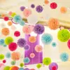 Flores de Papel Coloridas Decoração de Festa de Aniversário Bola de Flor de Papel Janela de Shopping Center Casamento Decoração de Parede de Fundo para Feriados Pingente de Flor de Papel