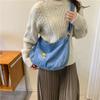 2022 nuevo estilo coreano moda hombro bolsa de mezclilla para mujer bolso tote de gran capacidad bolso grande bolsa de lona para mujer casual