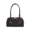 Bolsa Boston casual retrô de ombro para mulheres, nova coleção outono 2026, bolsa tote simples e de grande capacidade, adequada para o dia a dia