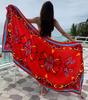 Lenço Estilo Étnico Xale Protetor Solar Feminino Fino Gramado de Yunnan Qinghai Roupa de Viagem Lenço Lenço de Praia à Beira-Mar