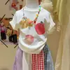 Blusas Infantis Estampadas de Manga Curta 2026 Primavera e Verão Novas Estilo Coreano Roupas Infantis Moda Feminina Camisetas Ins Conjuntos Casuais