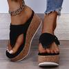 Dropshipping 2024 Verano Nuevo Comercio Exterior Talla Grande Amazon Espiga Impermeable Plataforma Zapatillas Casuales de Mujer de Suela Gruesa