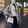 Lenço de estampa geométrica suave, xale para ombros para ar condicionado do escritório, lenço de seda protetor solar para viagens de férias na ilha
