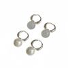 Pendientes de puesto coreano Dongdaemun Plata de Ley S925 Elegantes Ins Simples Perla Ágata Pendientes Diseño de Nicho