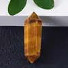 Pilar de Cristal Natural Pilar Hexagonal de Doble Punta Pilar de Ojo de Tigre Pilar Hexagonal Piedra en Bruto Artesanía Pulida En Stock Mayoreo