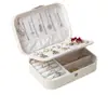 Caja de Almacenamiento de Joyería Portátil, Compacta para Viaje, Gama Alta, Exquisita, Gran Capacidad para Pendientes, Anillos, Collares, Caja de Joyería Antioxidante