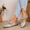2026 Verano Nuevo Comercio Exterior Tallas Grandes Zapatos Casuales Cómodos para Mujer Estilo Pequeño Chanel Correa de Hebilla Zapatos Franceses Individuales Talla Única