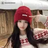 Nuevo Sombrero Versátil de Invierno para Mujer, Calentador de Cabeza Cálido para Ciclismo al Aire Libre, Estilo Moda Coreana, Gorro de Lana Tejido para Adelgazar el Rostro