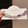 Pulsera Cuadrada de Circonita con Flor de Gota de Agua, Lujo Ligero y Gama Alta, Joyería de Mano Exquisita y Versátil para el Trabajo, Diseño de Nicho para Mujeres