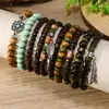 TEMU HIYIN Estilo Bohemio Nuevo Transfronterizo Cuentas de Madera de Cáscara de Coco Pulsera de Hilo Elástico para Hombres Pulsera Pulsera