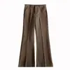 Pantalones negros de moda vintage talla grande, pantalones versátiles de pierna curva de estilo americano modernos y fluidos, nuevos pantalones de verano de microcampana