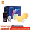 Lâmpada Quântica Hexagonal WIFI Graffiti Lâmpada de Cabeceira Lâmpada de Parede Lâmpada de Atmosfera para Competição Elétrica Lâmpada Inteligente em Favo de Mel Lâmpada de Captura de Cores Mágicas