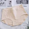 8 cores opcionais roupa interior feminina de algodão jacquard respirável cintura alta tamanho grande cor sólida triângulo penteado virilha de algodão saída de fábrica