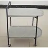 Mesa de centro carrinho móvel mesa lateral de sofá de sala de estar pequena mesa redonda mesa lateral pequena prateleira de mesa estilo nórdico carrinho de jantar