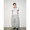 Pantalones anchos con estampado de letras retro americano para mujer en otoño e invierno, diseño holgado, pantalones largos casuales de baile jazz sueltos