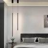 Lámpara de Comedor Zhongshan Moda Pequeña Estudio Lámpara de Tira Larga Pared de Fondo de Sala de Estar Habitación de Huéspedes de Hotel Dormitorio Mesita de Noche Lámpara de Araña de Línea Larga