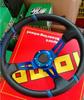 Cuero de fibra de carbono cuero calvo felpa esmerilada volante volante modificado carreras 14 pulgadas pvc volante cóncavo Universal