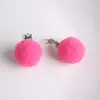 Versión coreana de clip para oreja sin dolor para niños clip para oreja para niñas aretes caja de regalo 12 pares de clip para oreja con bola de pelo al por mayor